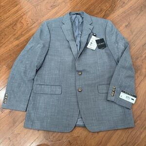 NWT Lauren Ralph Lauren Black Label 2 Button Blazer Sport Coat Gray 44 Long
